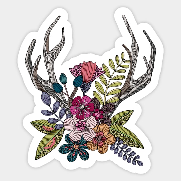 Boho antlers Sticker by Valentina Harper